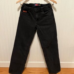 Black Washed Men's Loose Fit Jeans 27w